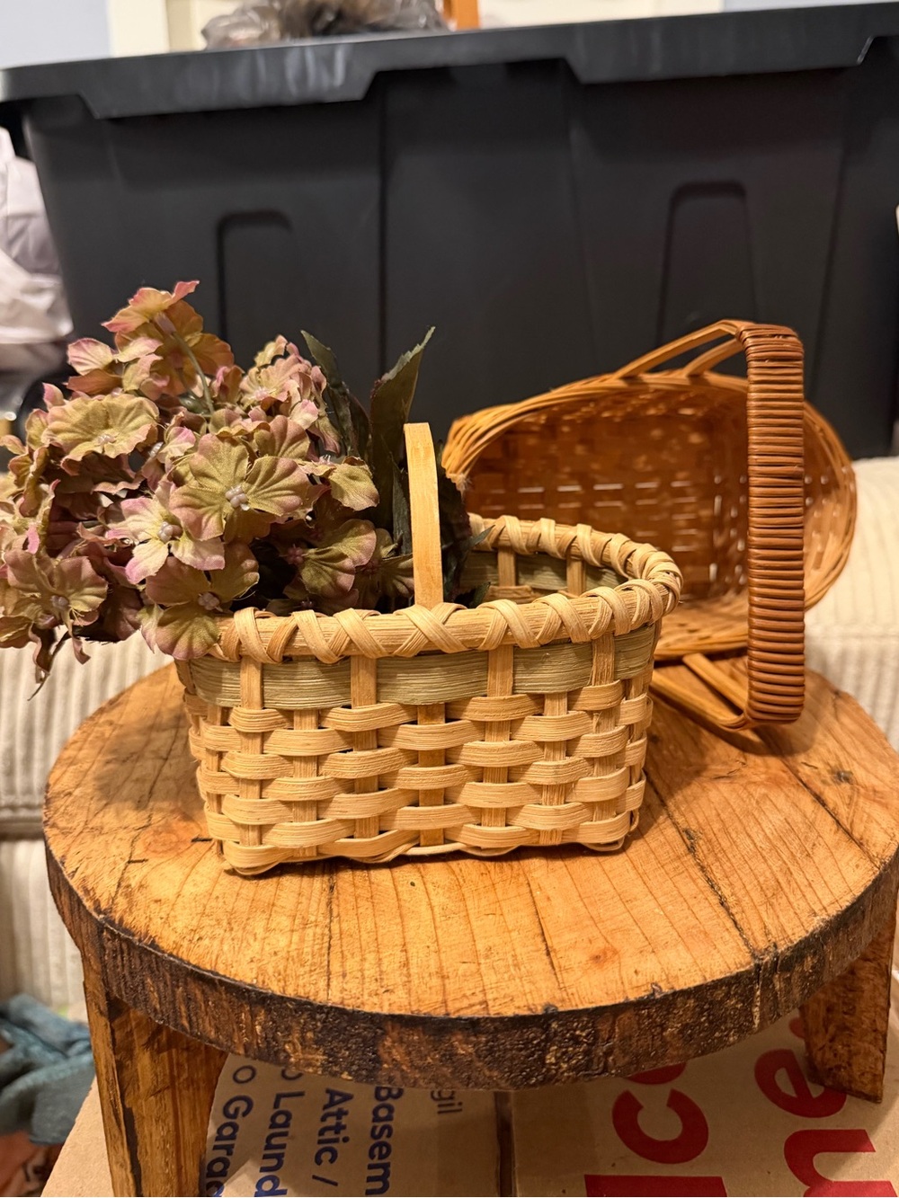 Vintage Handmade Mini Basket